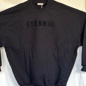 AUTHENTIC NWT Fear of God - ETERNAL Black Fleece Crewneck Sweatshirt Size XXL